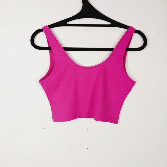 NWT Freeme  Pink Cropped Tank Size Medium Casual, Athleisure Layering Piece - Picture 2 of 12
